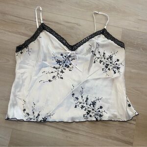 Floral Lace Trim Camisole XL cropped